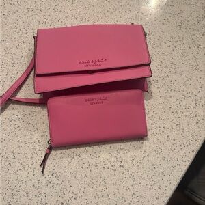 kate spade Pink Crossbody Bag with Wallet Set